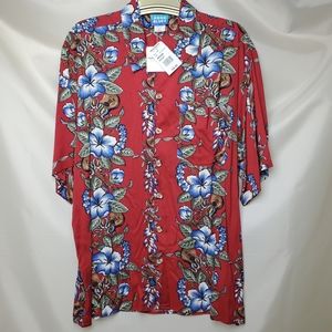 Vintage Aqua Blues Hawaiian shirt